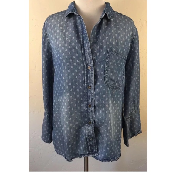 Anthropologie Cloth & Stone Tencel Top medium M - Picture 2 of 5